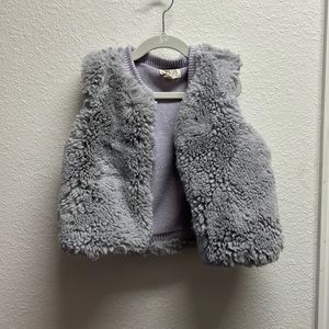 Peek Girls Fuzzy Purple Vest